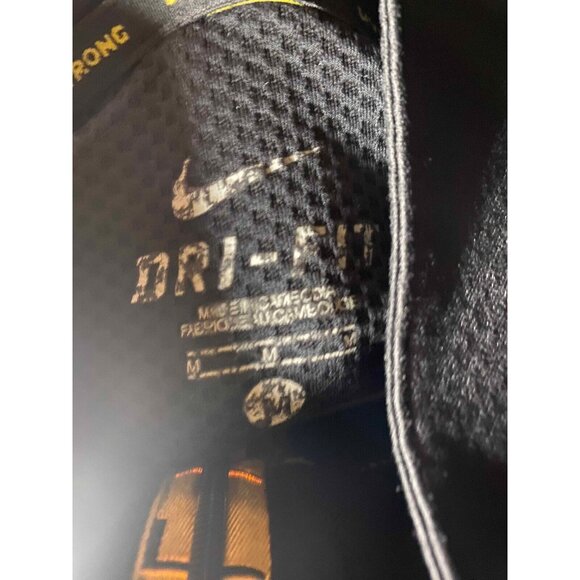 Nike Livestrong Quarter Zip Pullover Mens M Black Swoosh Cycling Sweater - Picture 3 of 5